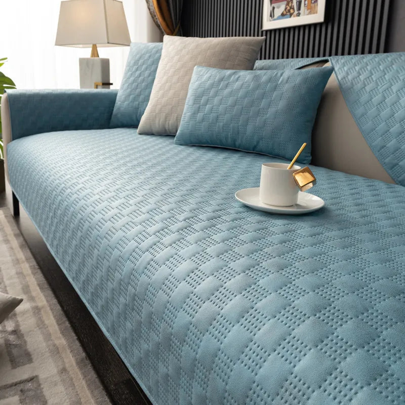 Waterproof Sofa Cover High-End Technical Fabric Luxury Leather Sofa Cushion Living Room Sofa Towel Seat Cushion Cover Universal