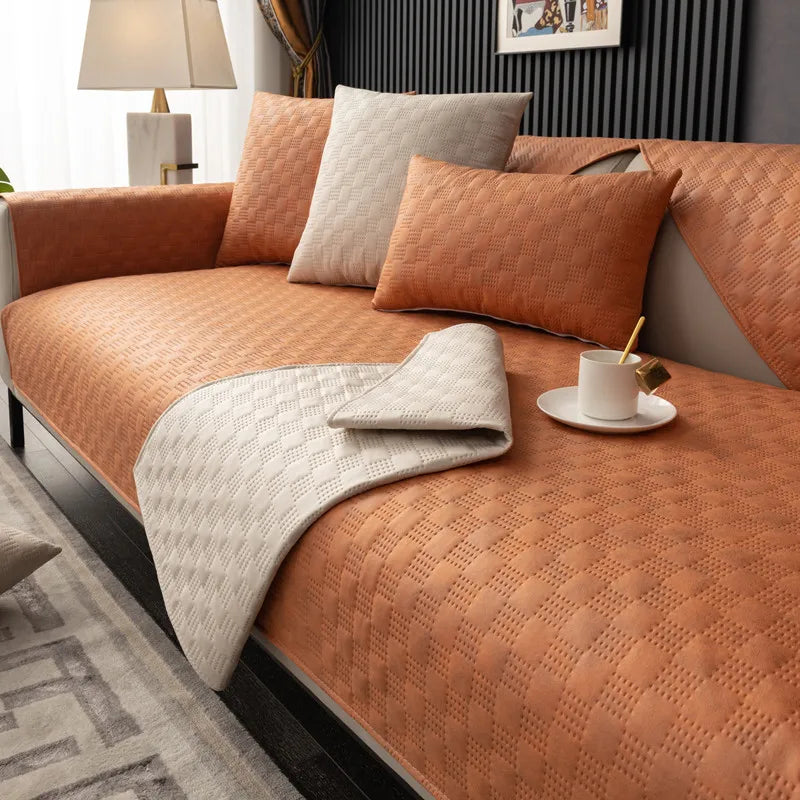 Waterproof Sofa Cover High-End Technical Fabric Luxury Leather Sofa Cushion Living Room Sofa Towel Seat Cushion Cover Universal