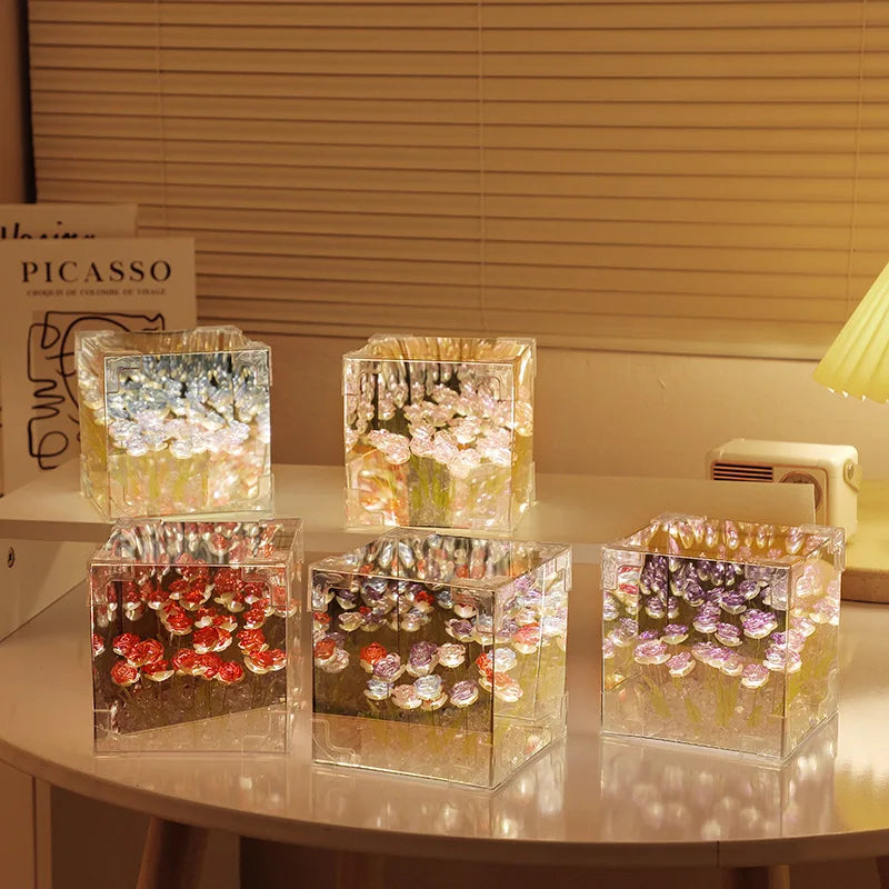Luminária Decorativa Caixa de Flores com LED | Husdecor