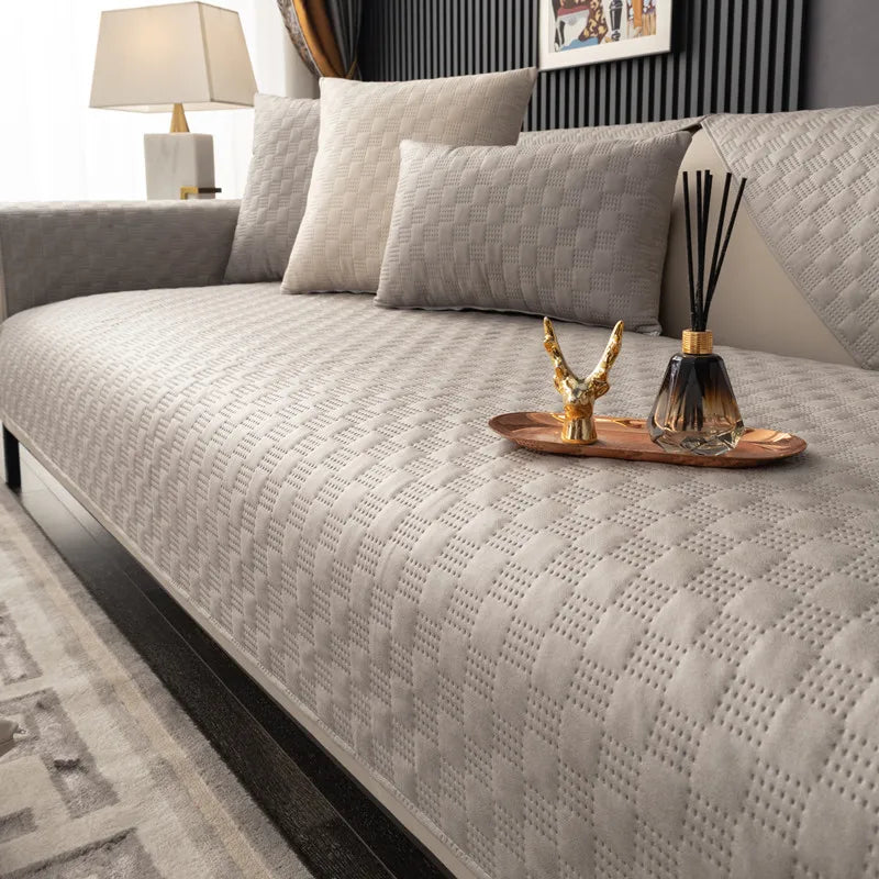 Waterproof Sofa Cover High-End Technical Fabric Luxury Leather Sofa Cushion Living Room Sofa Towel Seat Cushion Cover Universal