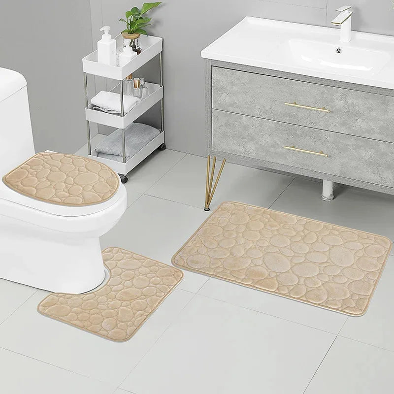 conjunto de banheiro tapete decorativo