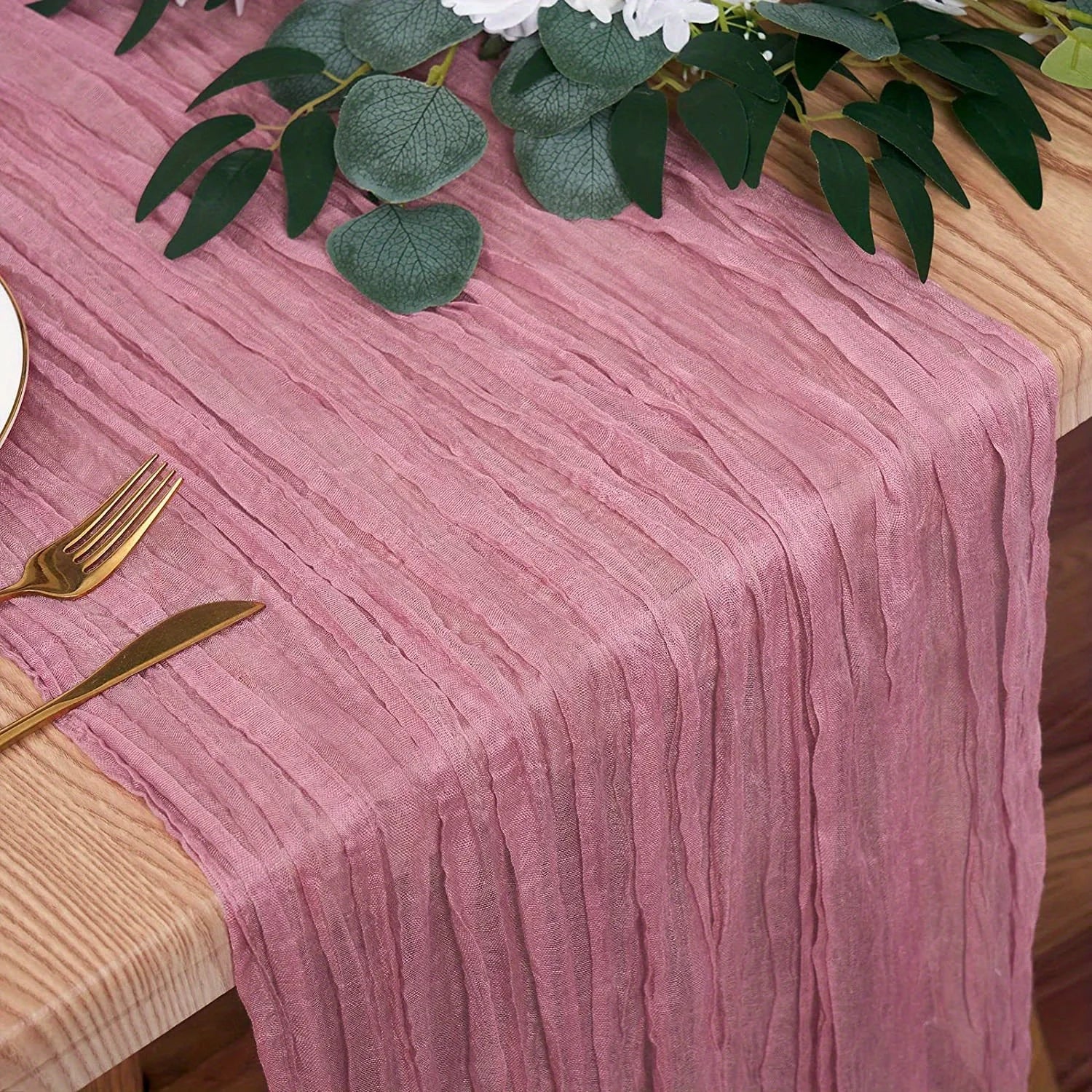 caminho de mesa gaze vermelha